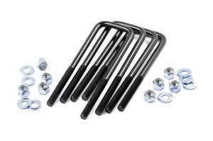 U-Bolt Kit - Rough Country - E-coated Corrosion Resistant - Black